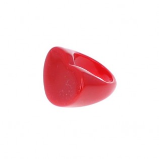 Bague coeur rouge