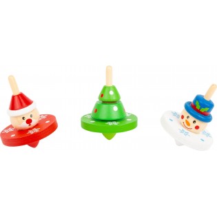 Toupie bois Noël (3 modèles possibles)