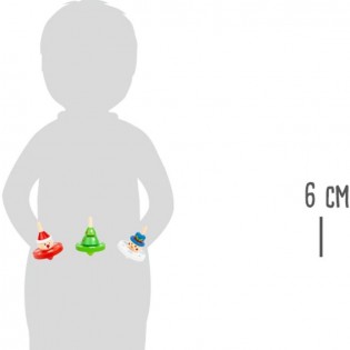 Toupie bois Noël (3 modèles possibles) 2