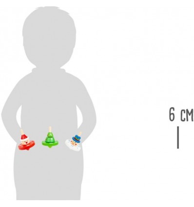 Toupie bois Noël (3 modèles possibles)