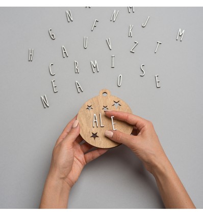 Boule personnalisée en bois brut - Vintiun