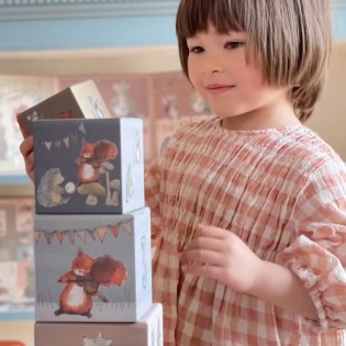 Set de 10 cubes à empiler animaux musiciens - Egmont Toys 2