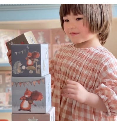 Set de 10 cubes à empiler animaux musiciens - Egmont Toys