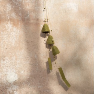 Suspension cloche en feutre Anis - Muskhane