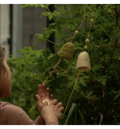 Suspension cloche en feutre Anis - Muskhane