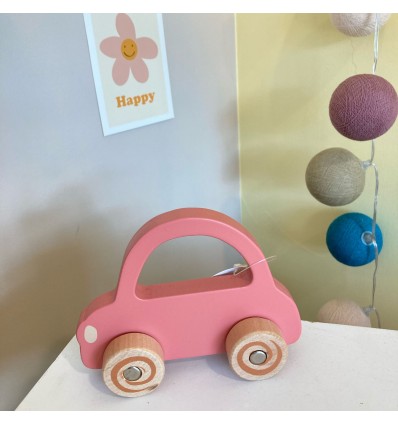 Voiture en bois rose - Egmont Toys