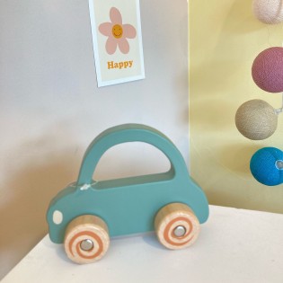 Voiture en bois vert sapin - Egmont Toys