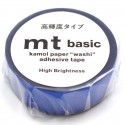 Masking tape uni métallisé bleu