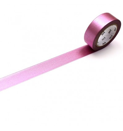 Masking tape uni métallisé rose