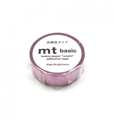 Masking tape uni métallisé rose