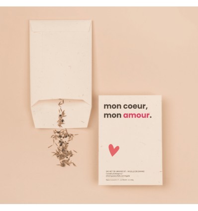 Graines à planter "Mon coeur Mon Amour" - La Fabrique à Sachets