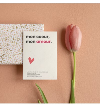 Graines à planter "Mon coeur Mon Amour" - La Fabrique à Sachets