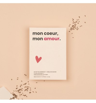 Graines à planter "Mon coeur Mon Amour" - La Fabrique à Sachets