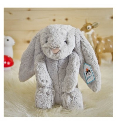 Peluche lapin bashful gris (M) -  Jellycat