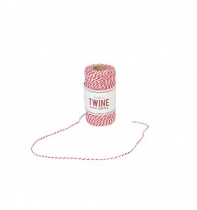 Ficelle bicolore Baker's twine rouge et blanc