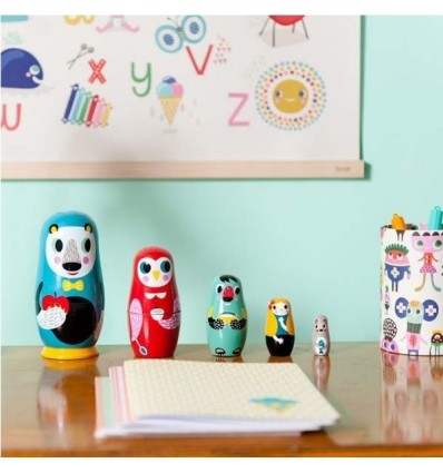 Gigognes animaux en bois Helen Dardik - Petit Monkey