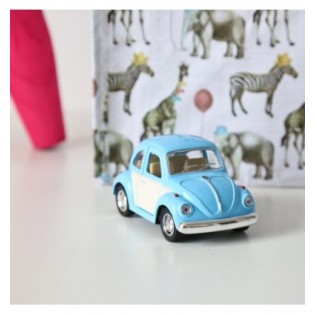 Voiture coccinelle Volskwagen bleu ciel 2