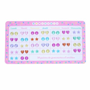 Boucles d'oreilles autocollantes et semainier 2