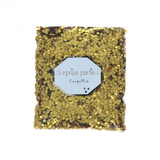 Confettis métallisés étoiles dorées 2