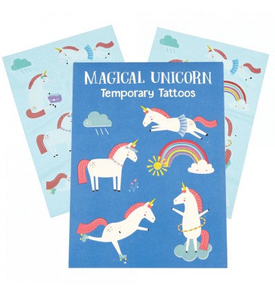 Tatouages temporaires licornes magiques - Rex