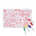 Mini set de table silicone Super Construction - Super Petit
