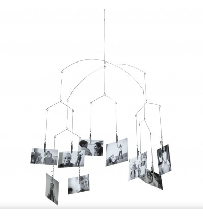 Mobile photos argent 10 pinces - Kikkerland