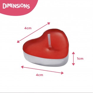 Bougie coeur rouge 2