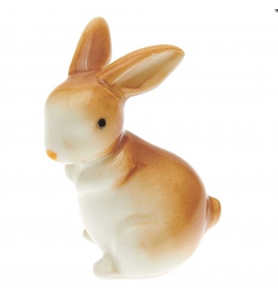 Lapin marron en porcelaine debout - Rico Design