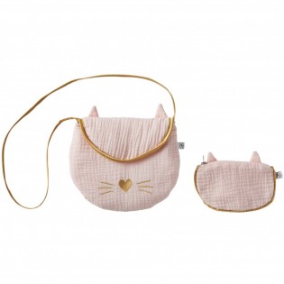 Sac et porte-monnaie Chat blush - BB&CO