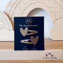 Duo de barrettes coeurs dorés - Les Petites Hirondelles