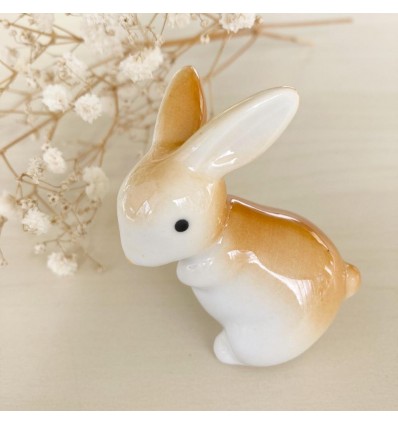 Lapin marron en porcelaine debout - Rico Design