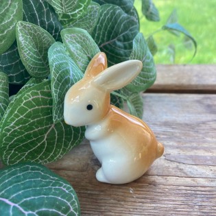 Lapin marron en porcelaine debout - Rico Design