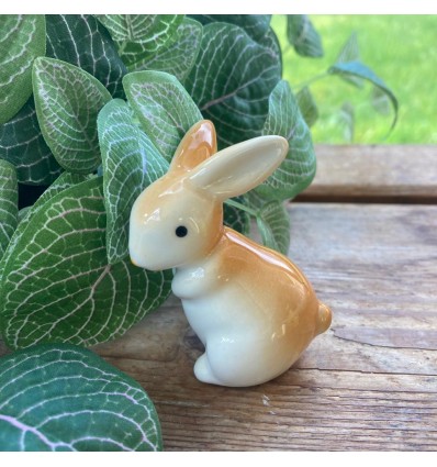 Lapin marron en porcelaine debout - Rico Design