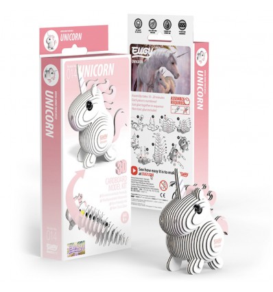 Eugy puzzle Licorne 3D en carton