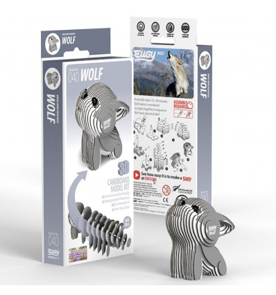 Eugy puzzle Loup 3D en carton