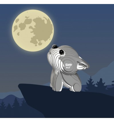 Eugy puzzle Loup 3D en carton