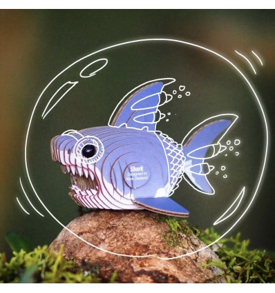 Eugy puzzle Requin 3D en carton