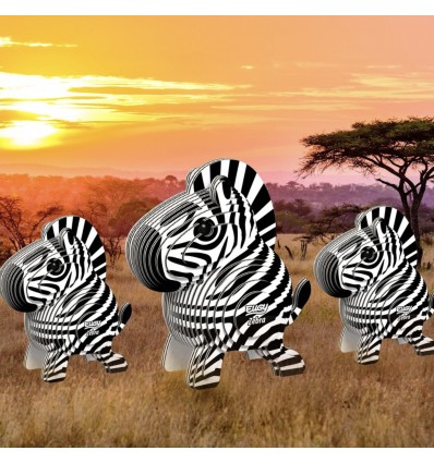 Eugy puzzle Zèbre 3D en carton