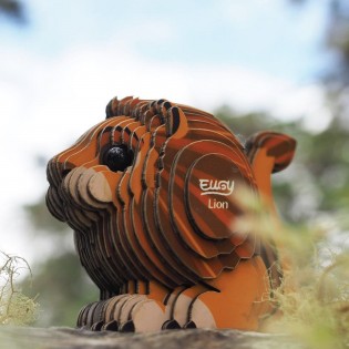 Eugy puzzle Lion 3D en carton