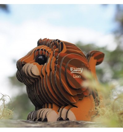Eugy puzzle Lion 3D en carton