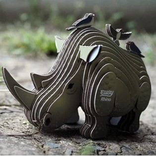 Eugy puzzle Rhinocéros 3D en carton