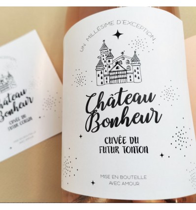 Etiquette annonce grossesse Tonton - Pamela Loops