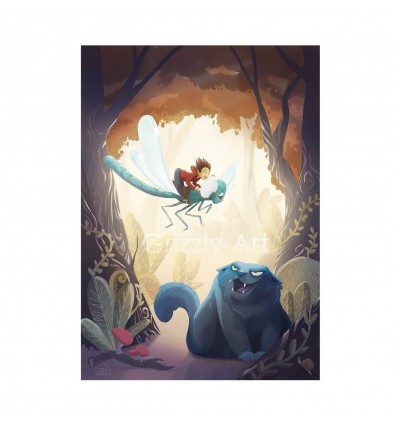 Affiche Oliver Dragonfly 30 x 40 cm - Grizzly Art