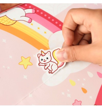 Poster créatif Licornes 150 stickers - Poppik