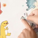 Poster créatif Dinosaures 150 stickers - Poppik