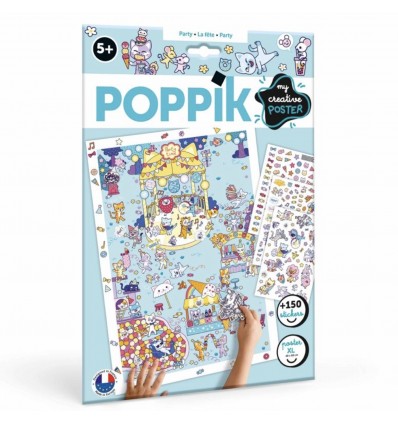 Poster créatif Fête 150 stickers - Poppik