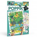 Poster créatif Jungle 150 stickers - Poppik