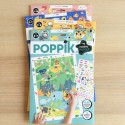 Poster créatif Jungle 150 stickers - Poppik