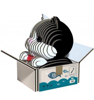 Eugy puzzle Chat dans sa boîte 3D en carton