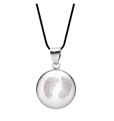 Bola de grossesse Babyfeet diamant Rhodium - Cache Coeur